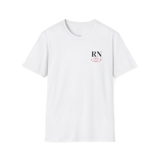 RN Saving Lives Unisex T-Shirt, RN Gift, Inspirational Tee, Gift for Healthcare Workers, Everyday Wear, Motivational Apparel
