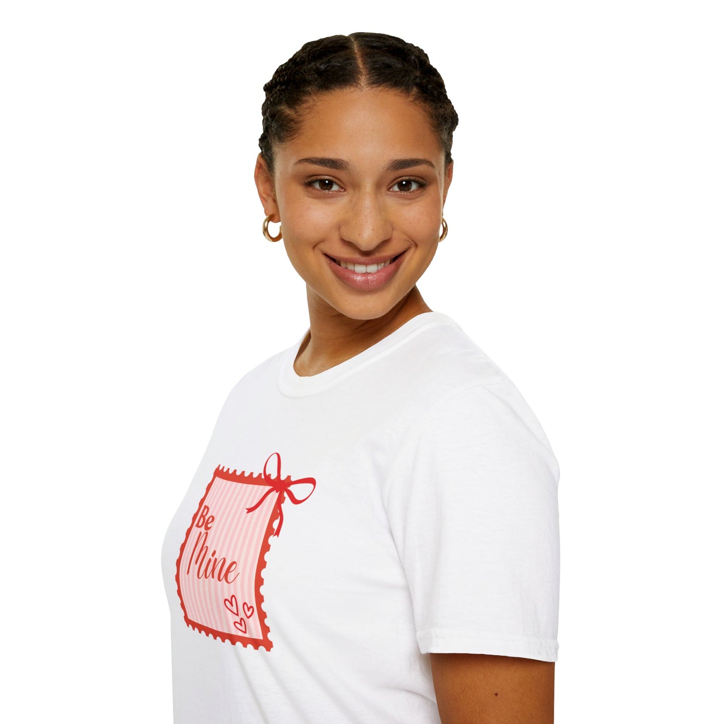 Be Mine Valentine T-Shirt — Cute Stamp Graphic Tee for Couples & Valentine's Day