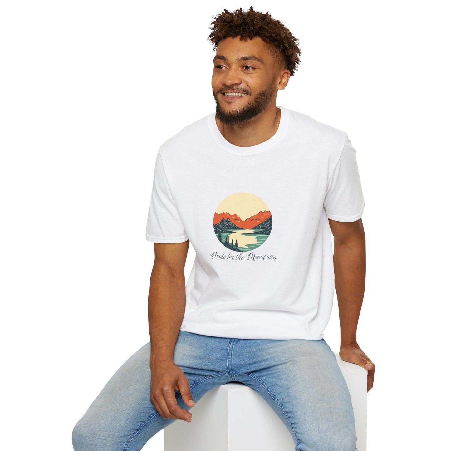 Lake & Summit Tee Softstyle, Casual Wear, Gift for Adventurers, Outdoor Enthusiast Tee, Graphic Tee for Nature Lovers