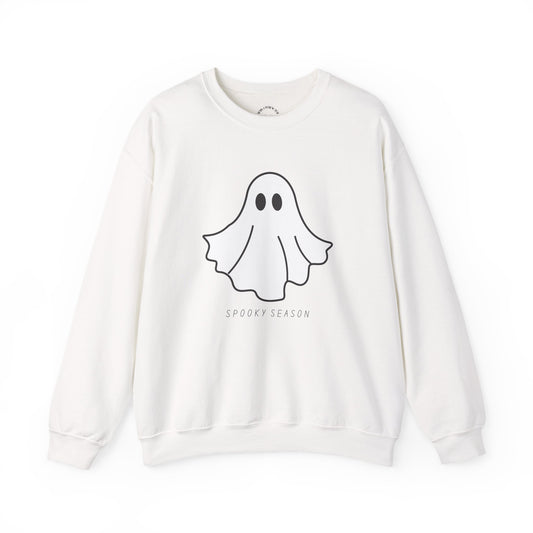 Spooky Season Ghost Sweatshirt, Cozy Halloween Crewneck for All Ages, Perfect Gift for Fall Celebrations, Unisex Sweatshirt, Spooky