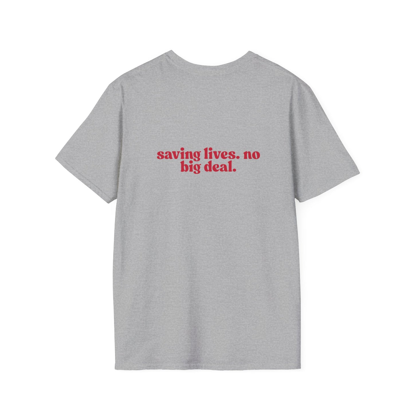 RN Saving Lives Unisex T-Shirt, RN Gift, Inspirational Tee, Gift for Healthcare Workers, Everyday Wear, Motivational Apparel
