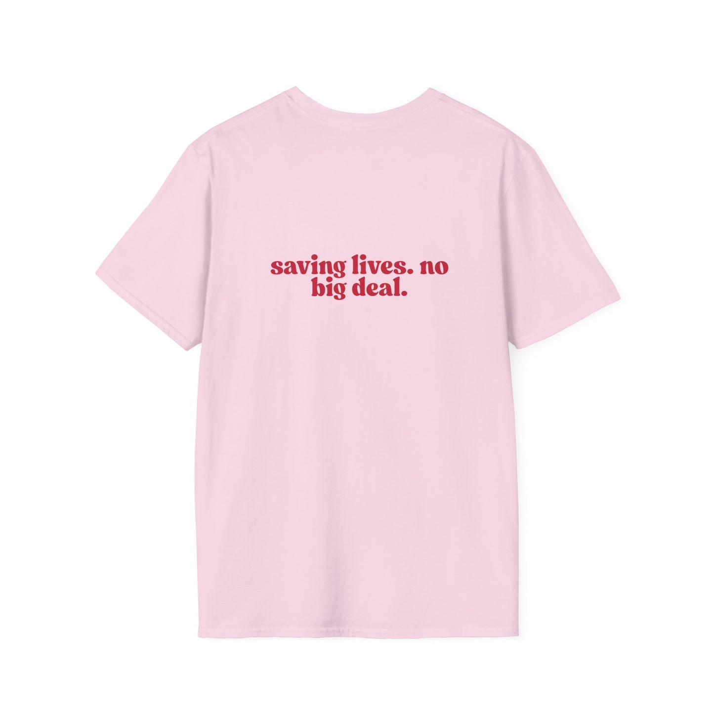 RN Saving Lives Unisex T-Shirt, RN Gift, Inspirational Tee, Gift for Healthcare Workers, Everyday Wear, Motivational Apparel