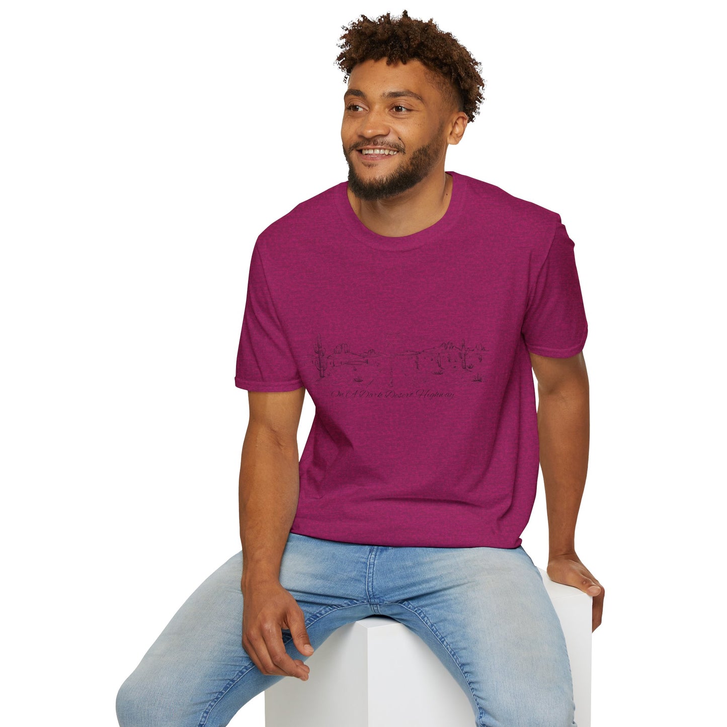 Dark Desert Highway Tee, Unisex T-Shirt, Vintage Outdoor Tee, Summer Casual Wear, Eagles Enthusiasts