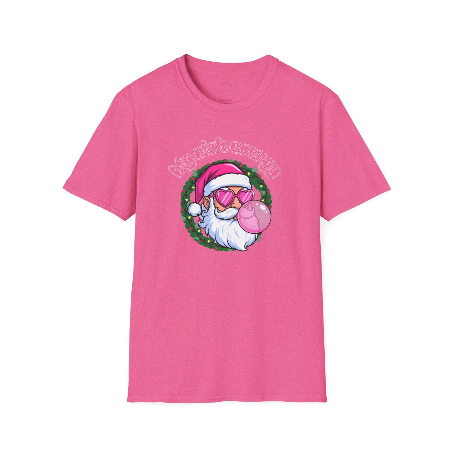 Big Nick Energy T-Shirt —  Pink Santa Holiday Graphic Tee