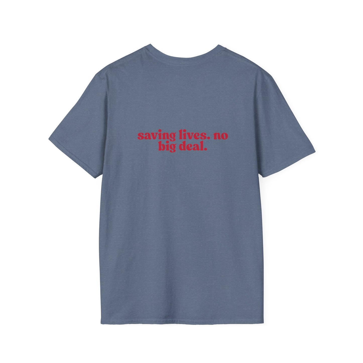 RN Saving Lives Unisex T-Shirt, RN Gift, Inspirational Tee, Gift for Healthcare Workers, Everyday Wear, Motivational Apparel
