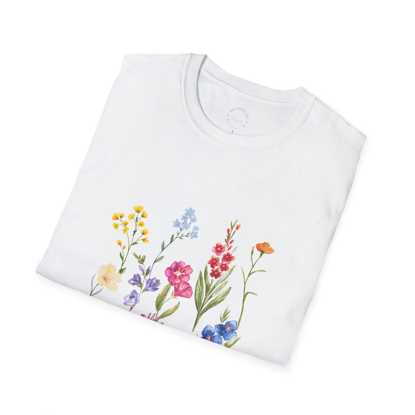 Wildflower Unisex Softstyle T-Shirt, Cute Spring Tee, Nature Lover Gift, Casual Wear, Ideal for Birthdays