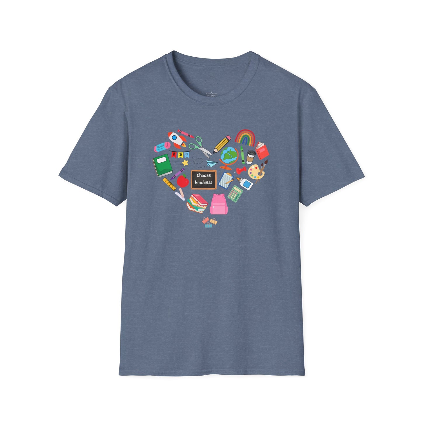 Teach From the Heart Unisex T-Shirt | Love for Learning, Teacher Gift, Back to School, Fun Casual Wear