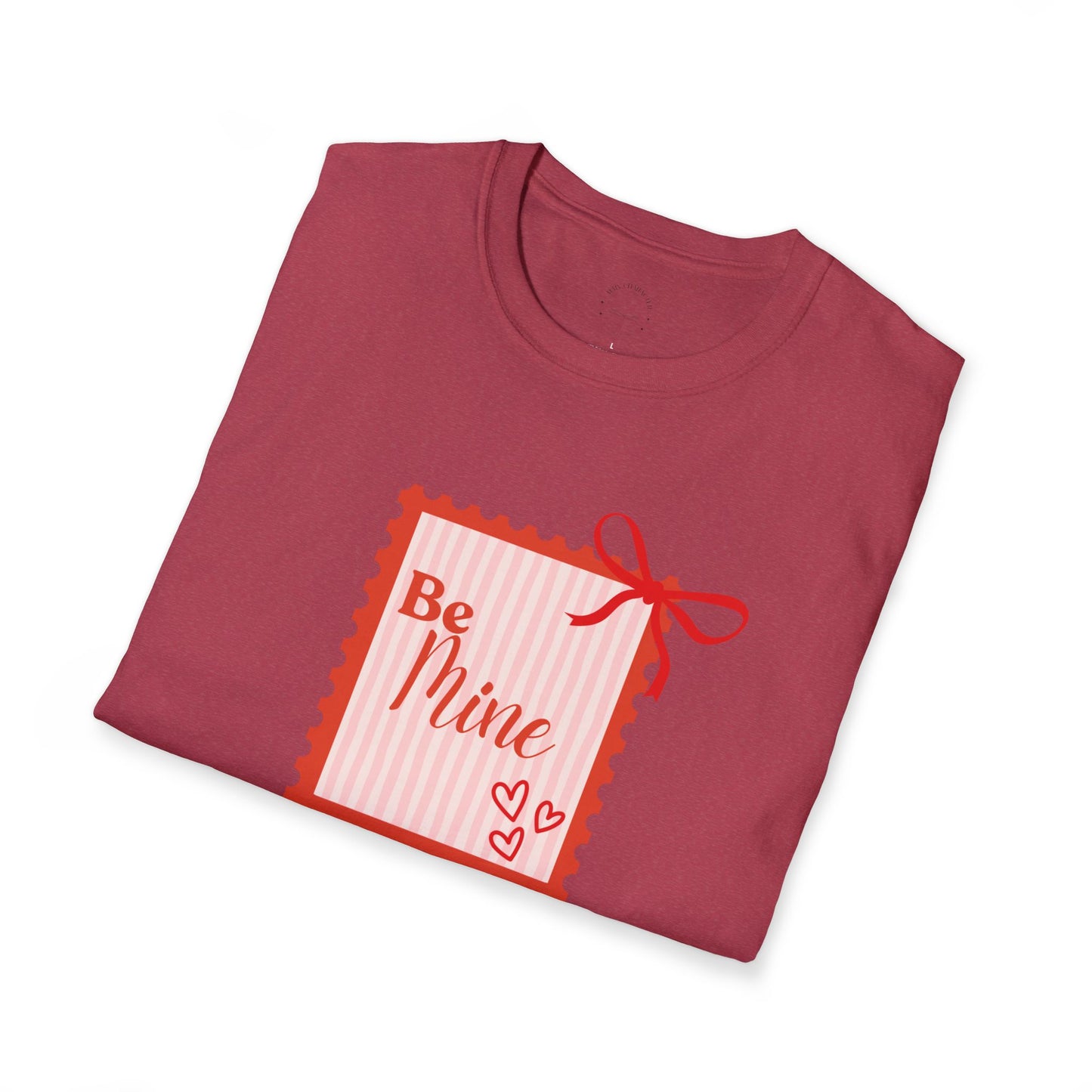 Be Mine Valentine T-Shirt — Cute Stamp Graphic Tee for Couples & Valentine's Day