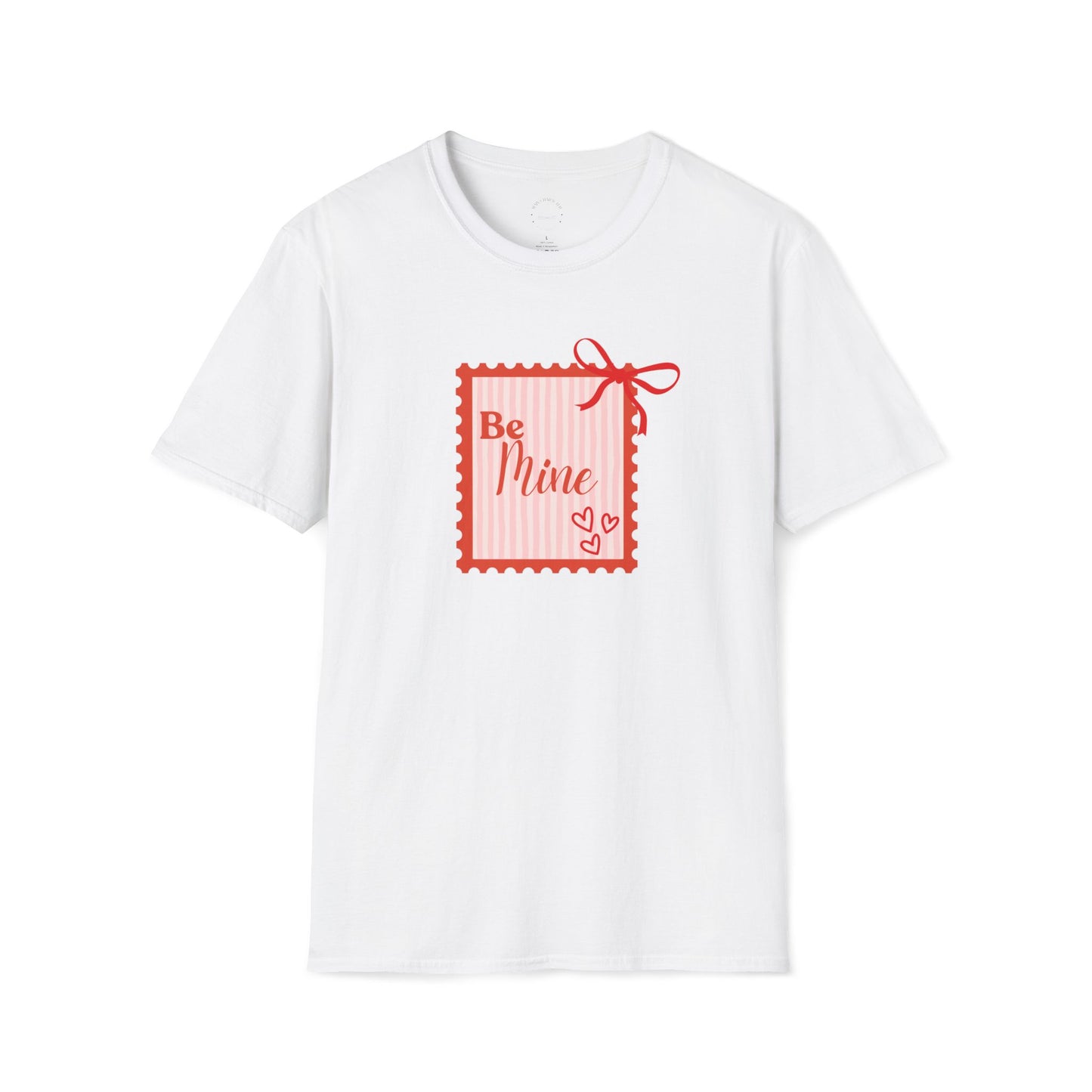 Be Mine Valentine T-Shirt — Cute Stamp Graphic Tee for Couples & Valentine's Day