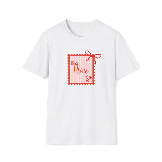 Be Mine Valentine T-Shirt — Cute Stamp Graphic Tee for Couples & Valentine's Day