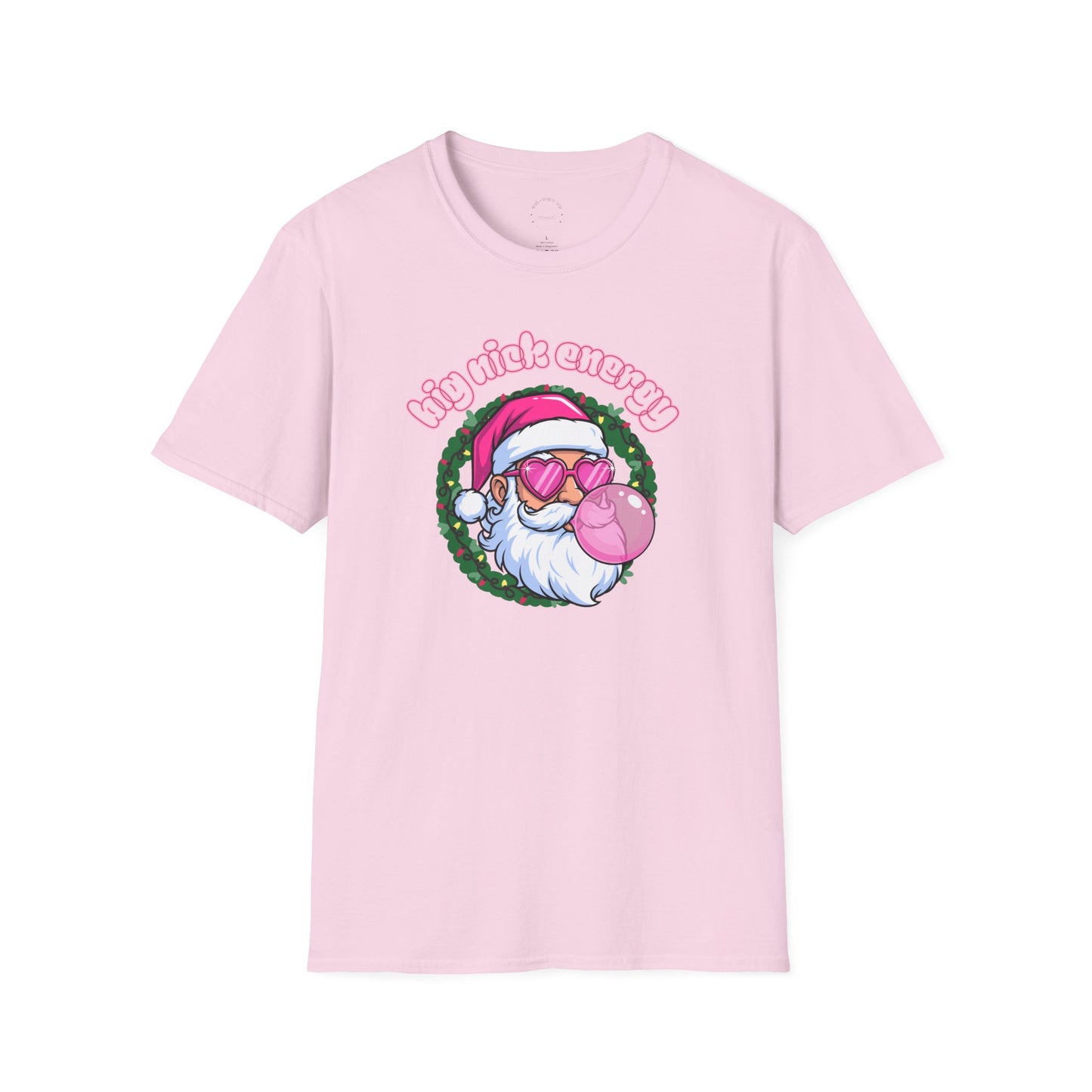 Big Nick Energy T-Shirt —  Pink Santa Holiday Graphic Tee