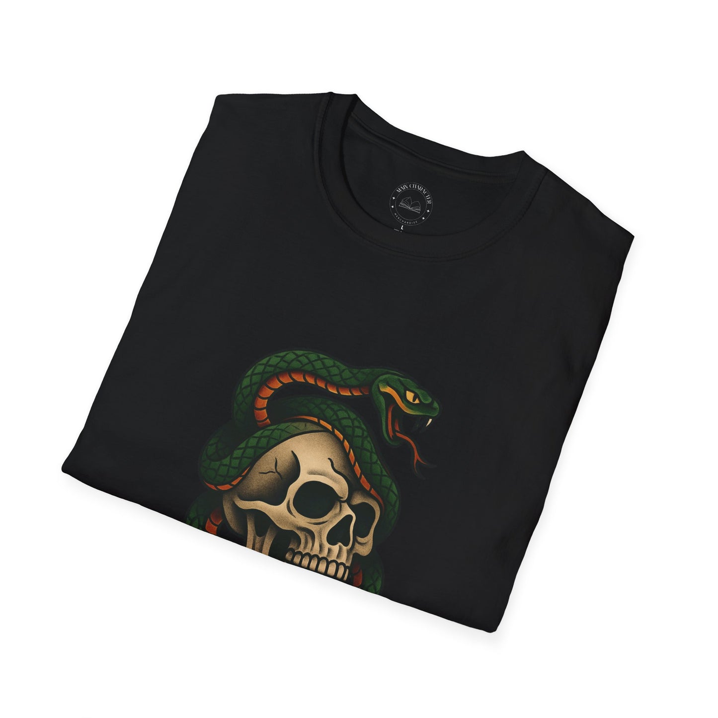 Snake and Skull T-Shirt | Unisex Graphic Tee, Edgy Fashion, Halloween Outfit, Vintage Style, Casual Wear