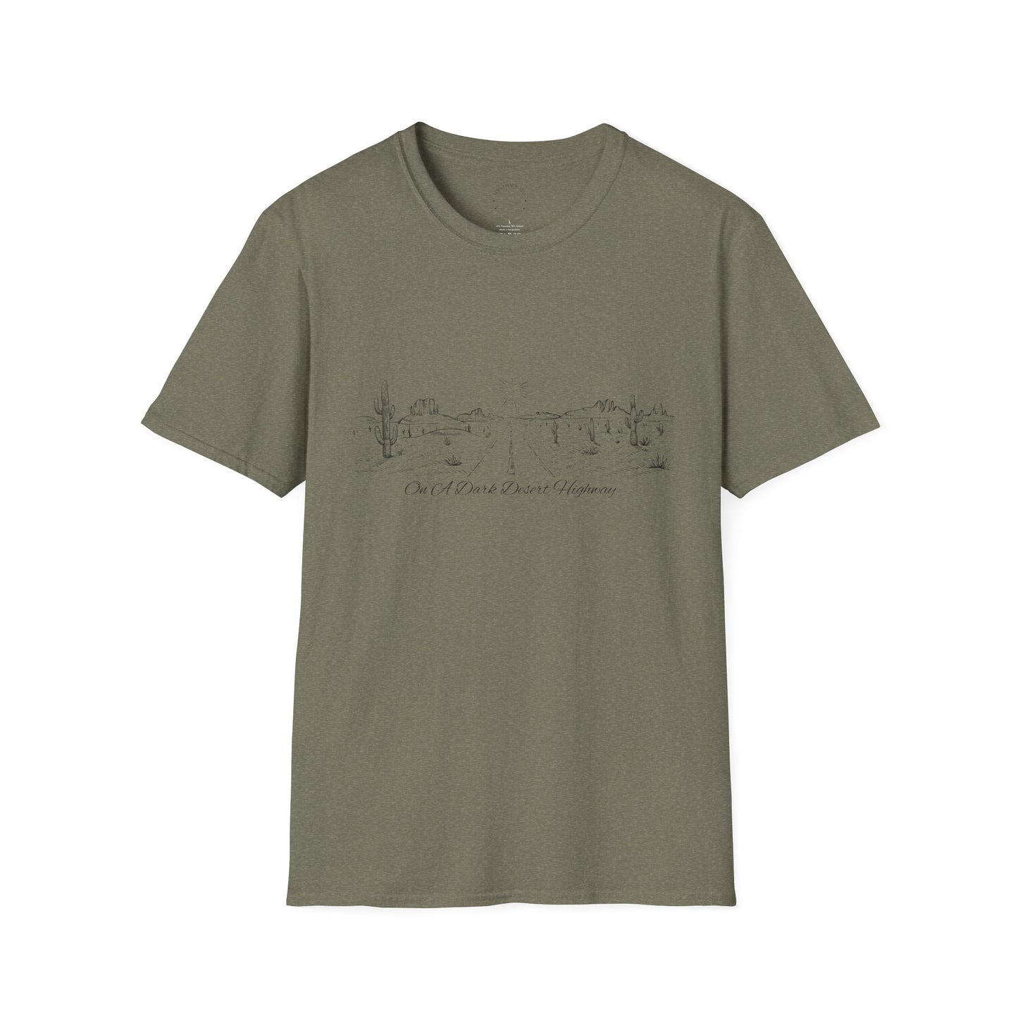 Dark Desert Highway Tee, Unisex T-Shirt, Vintage Outdoor Tee, Summer Casual Wear, Eagles Enthusiasts