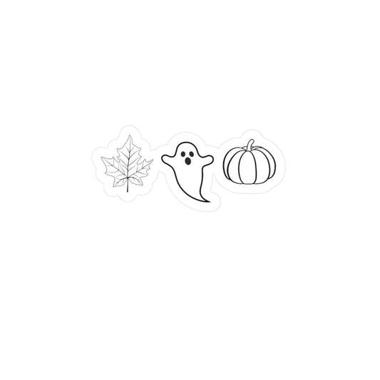Fall Friends Kiss-Cut Vinyl Decals for Home Decor, Halloween Stickers, Pumpkin Decor, Autumn Leaves, Seasonal Decorations