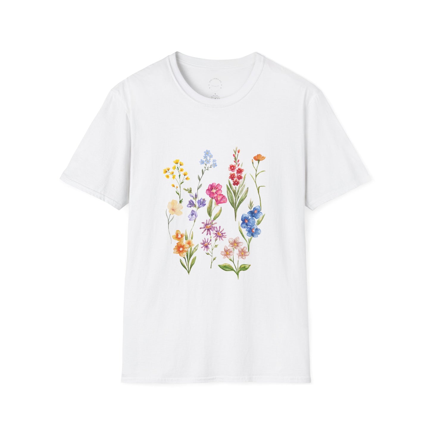 Wildflower Unisex Softstyle T-Shirt, Cute Spring Tee, Nature Lover Gift, Casual Wear, Ideal for Birthdays