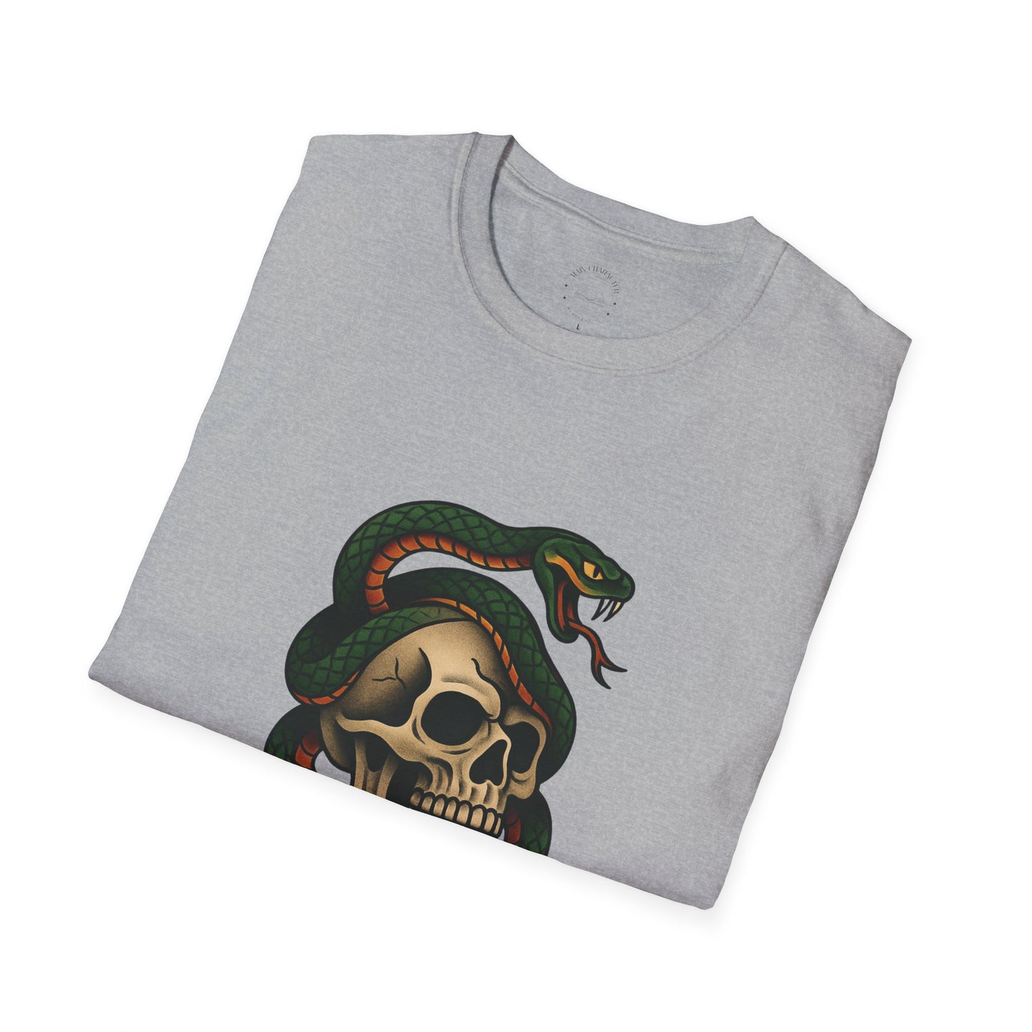 Snake and Skull T-Shirt | Unisex Graphic Tee, Edgy Fashion, Halloween Outfit, Vintage Style, Casual Wear