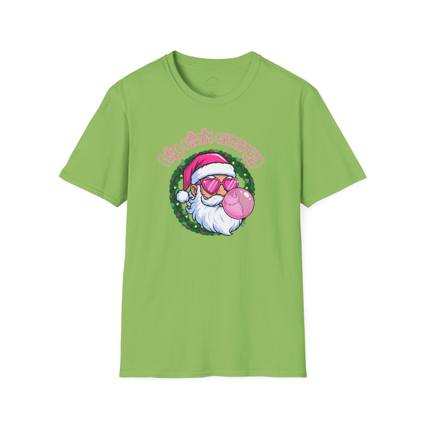 Big Nick Energy T-Shirt —  Pink Santa Holiday Graphic Tee