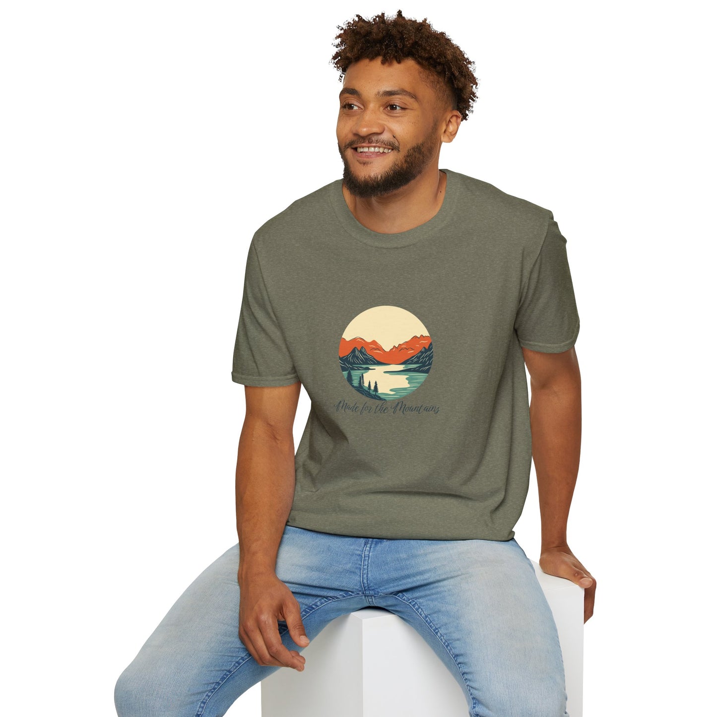Lake & Summit Tee Softstyle, Casual Wear, Gift for Adventurers, Outdoor Enthusiast Tee, Graphic Tee for Nature Lovers