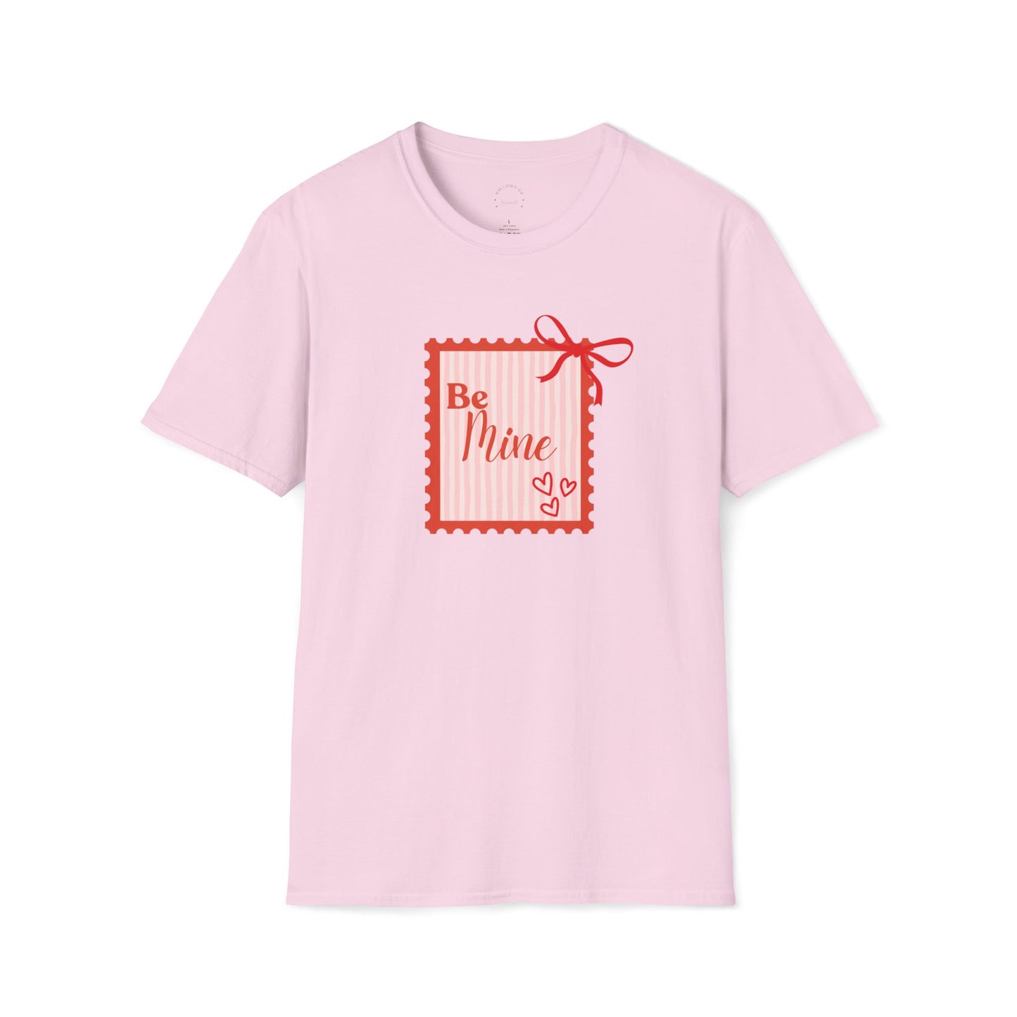 Be Mine Valentine T-Shirt — Cute Stamp Graphic Tee for Couples & Valentine's Day