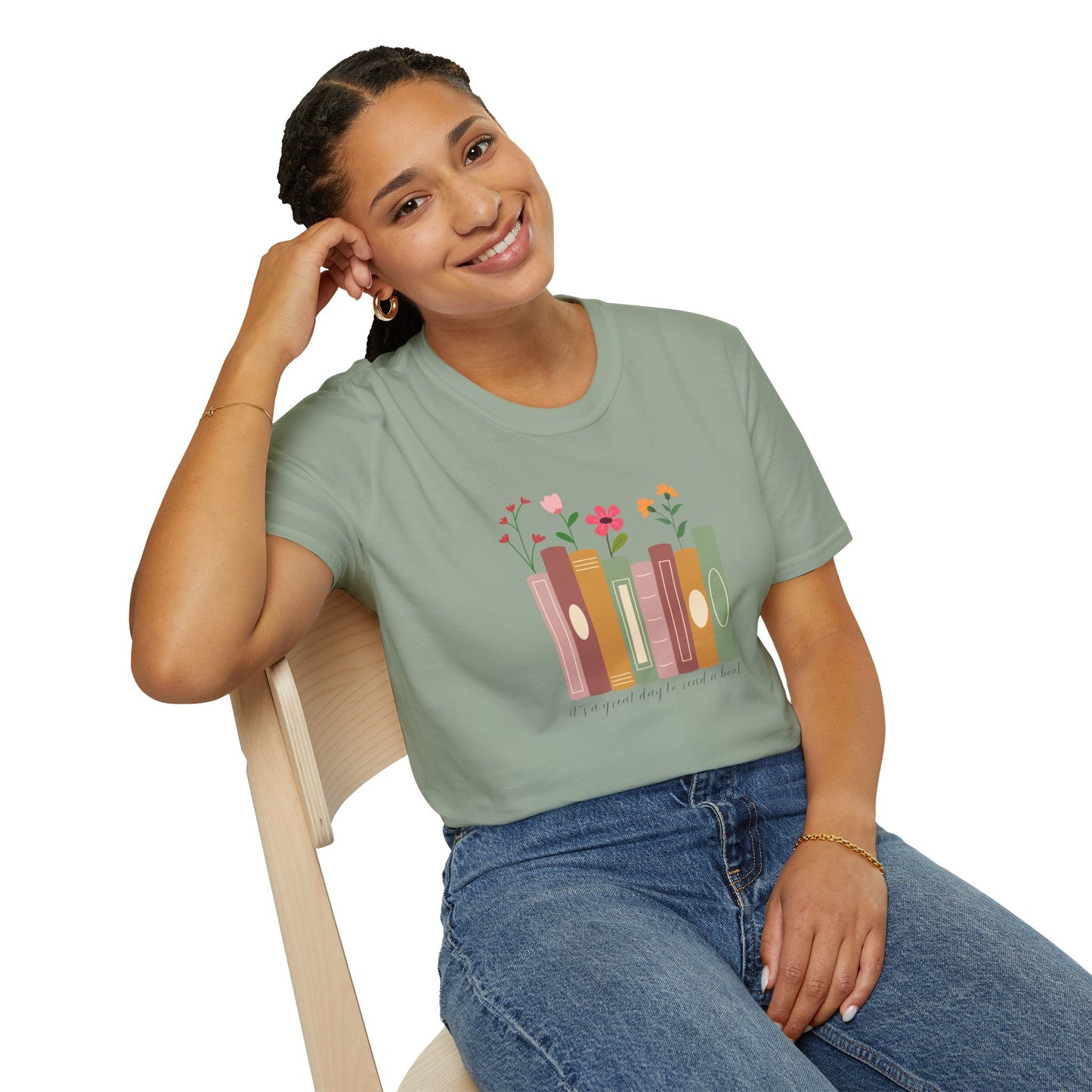 Books & Blooms T-Shirt, Cute Book Lover Gift, Floral Literary Tee, Cozy Reading Shirt