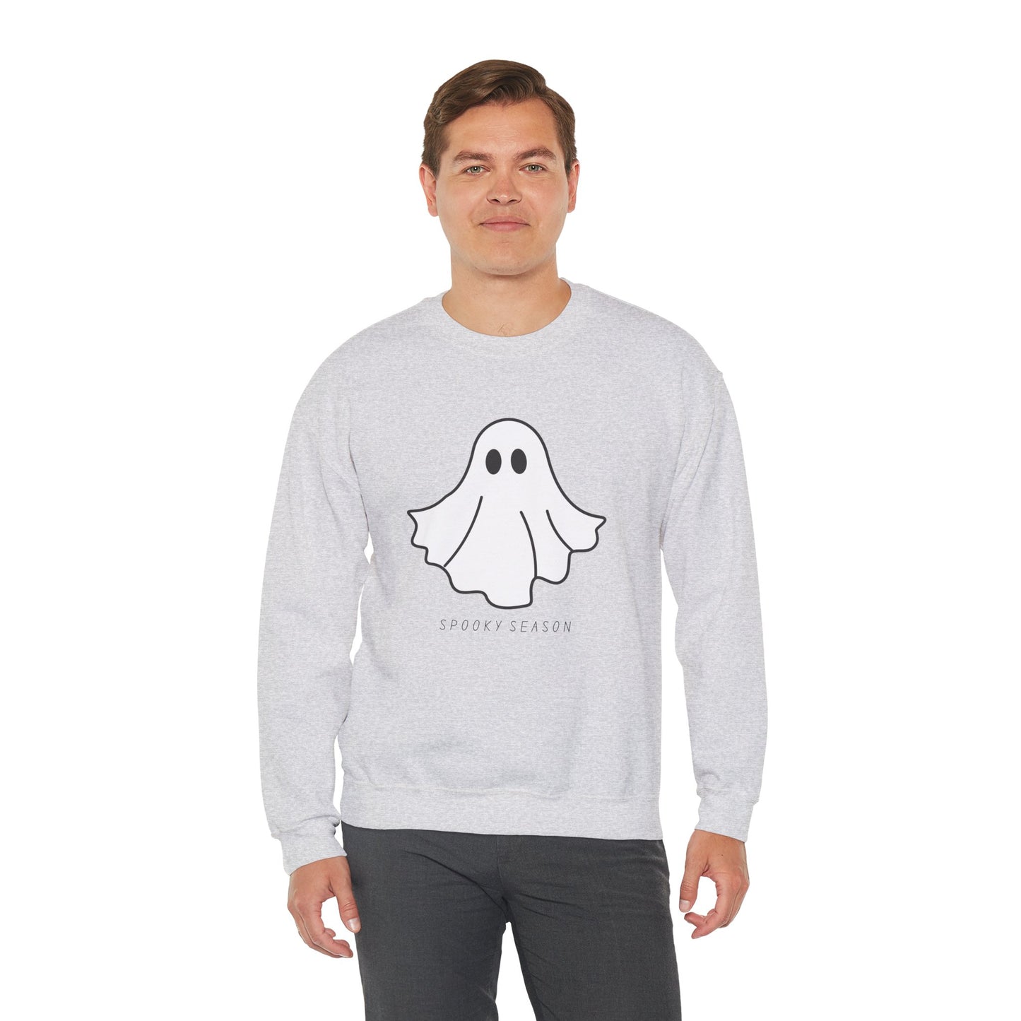 Spooky Season Ghost Sweatshirt, Cozy Halloween Crewneck for All Ages, Perfect Gift for Fall Celebrations, Unisex Sweatshirt, Spooky