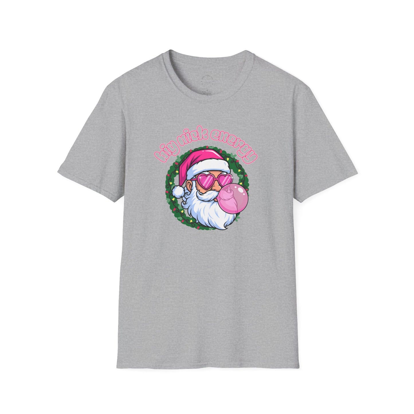 Big Nick Energy T-Shirt —  Pink Santa Holiday Graphic Tee
