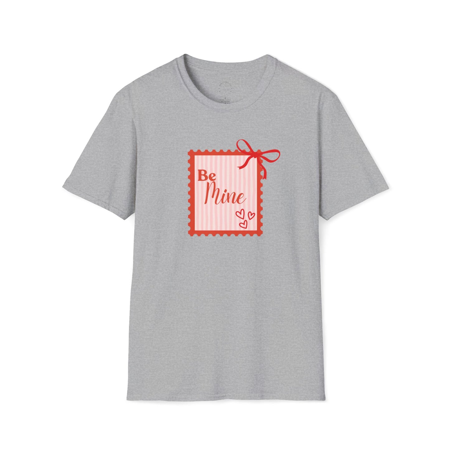 Be Mine Valentine T-Shirt — Cute Stamp Graphic Tee for Couples & Valentine's Day