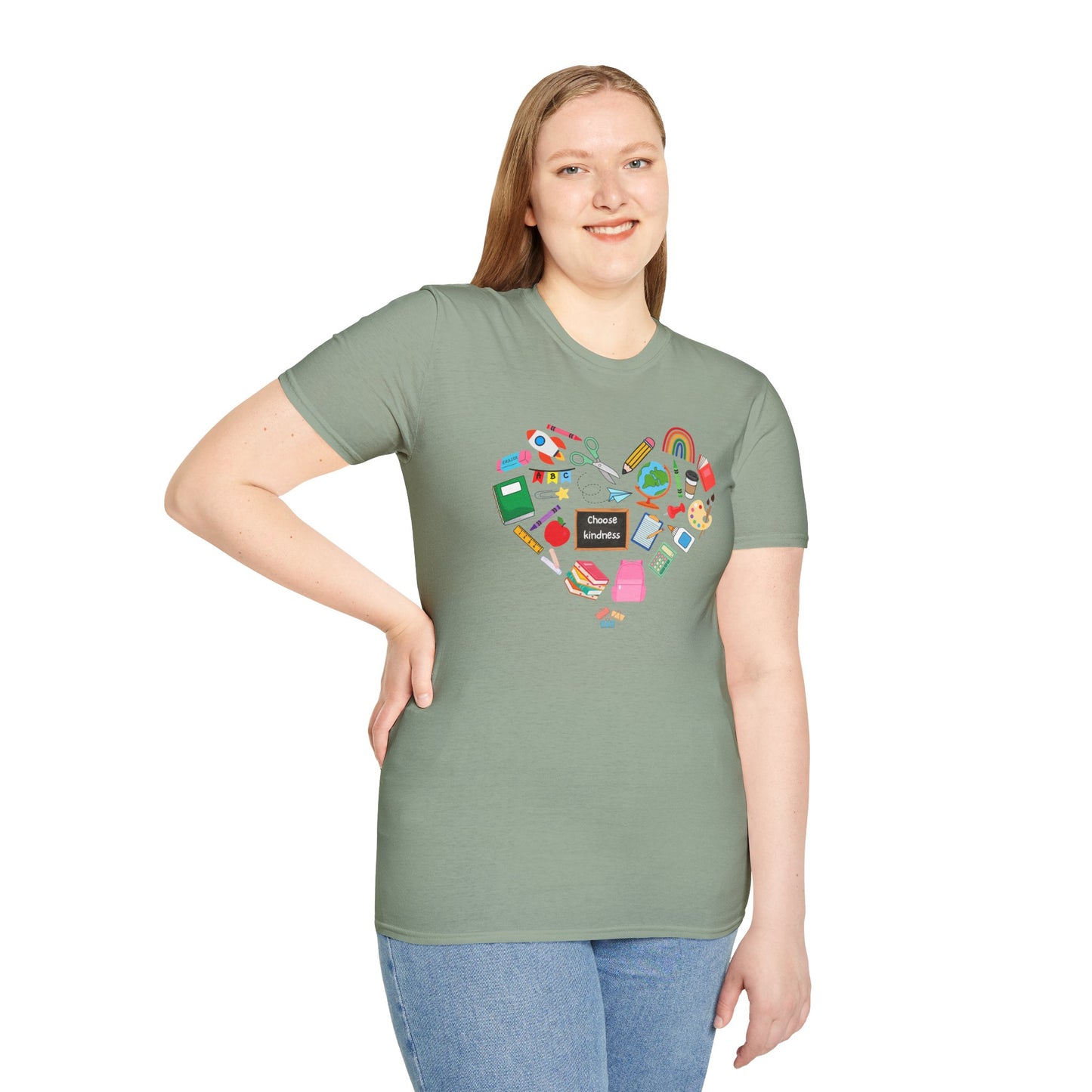 Teach From the Heart Unisex T-Shirt | Love for Learning, Teacher Gift, Back to School, Fun Casual Wear