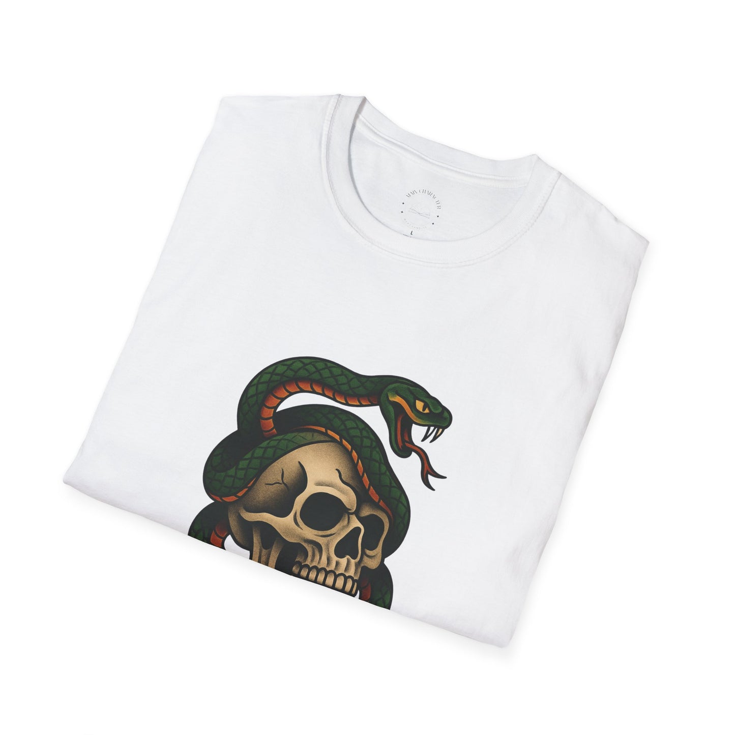 Snake and Skull T-Shirt | Unisex Graphic Tee, Edgy Fashion, Halloween Outfit, Vintage Style, Casual Wear