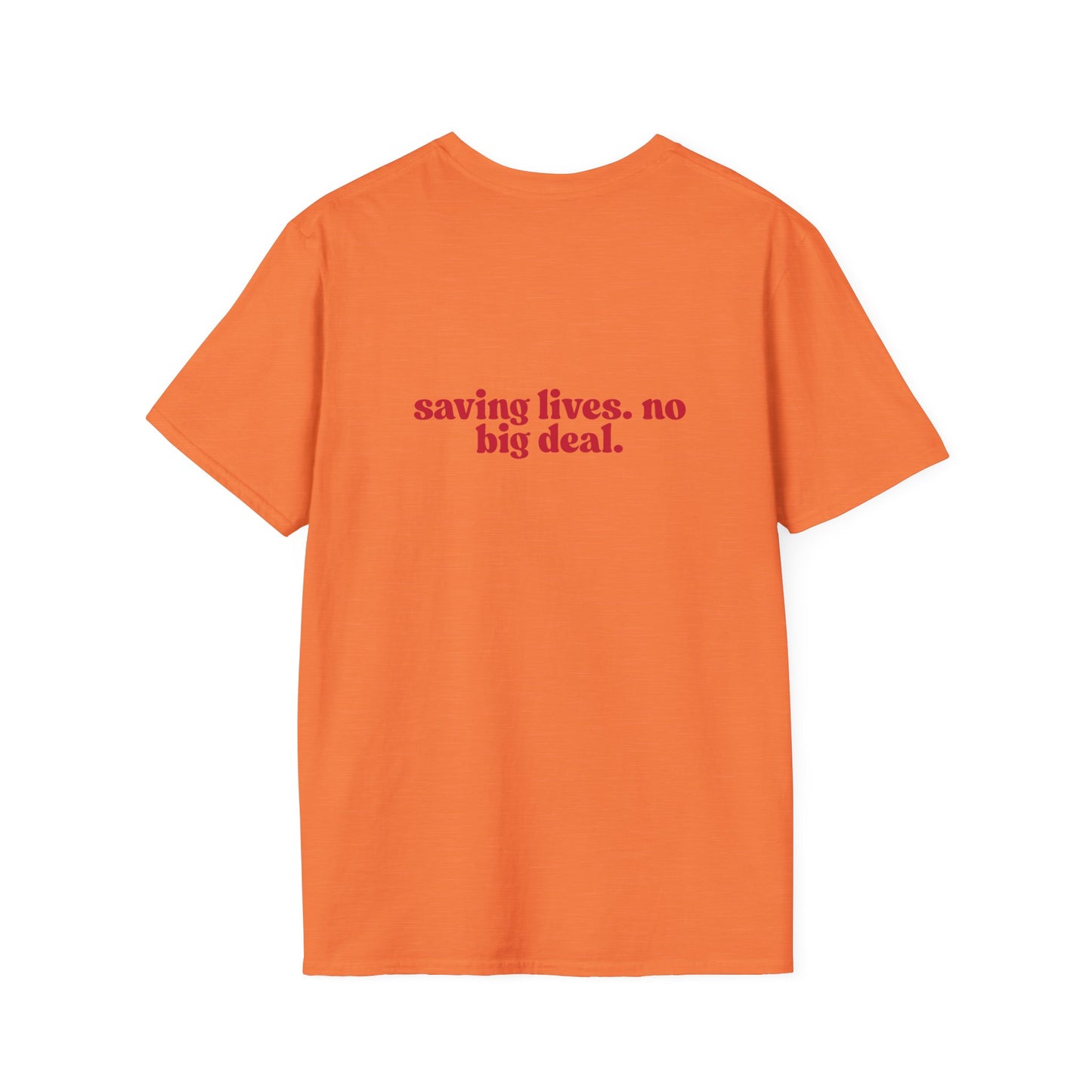 RN Saving Lives Unisex T-Shirt, RN Gift, Inspirational Tee, Gift for Healthcare Workers, Everyday Wear, Motivational Apparel