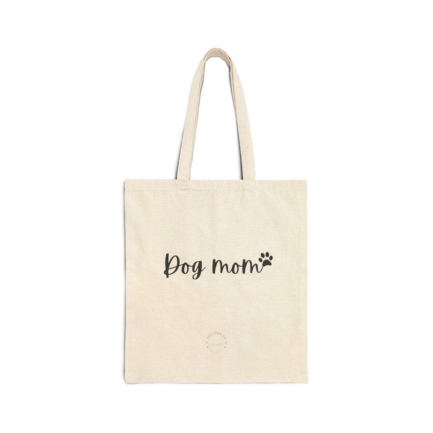 Dog Mom Cotton Canvas Tote Bag, Reusable Shopping Tote, Pet Lover Gift, Eco-Friendly Bag, Cute Dog Owner Accessory