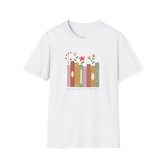 Books & Blooms T-Shirt, Cute Book Lover Gift, Floral Literary Tee, Cozy Reading Shirt