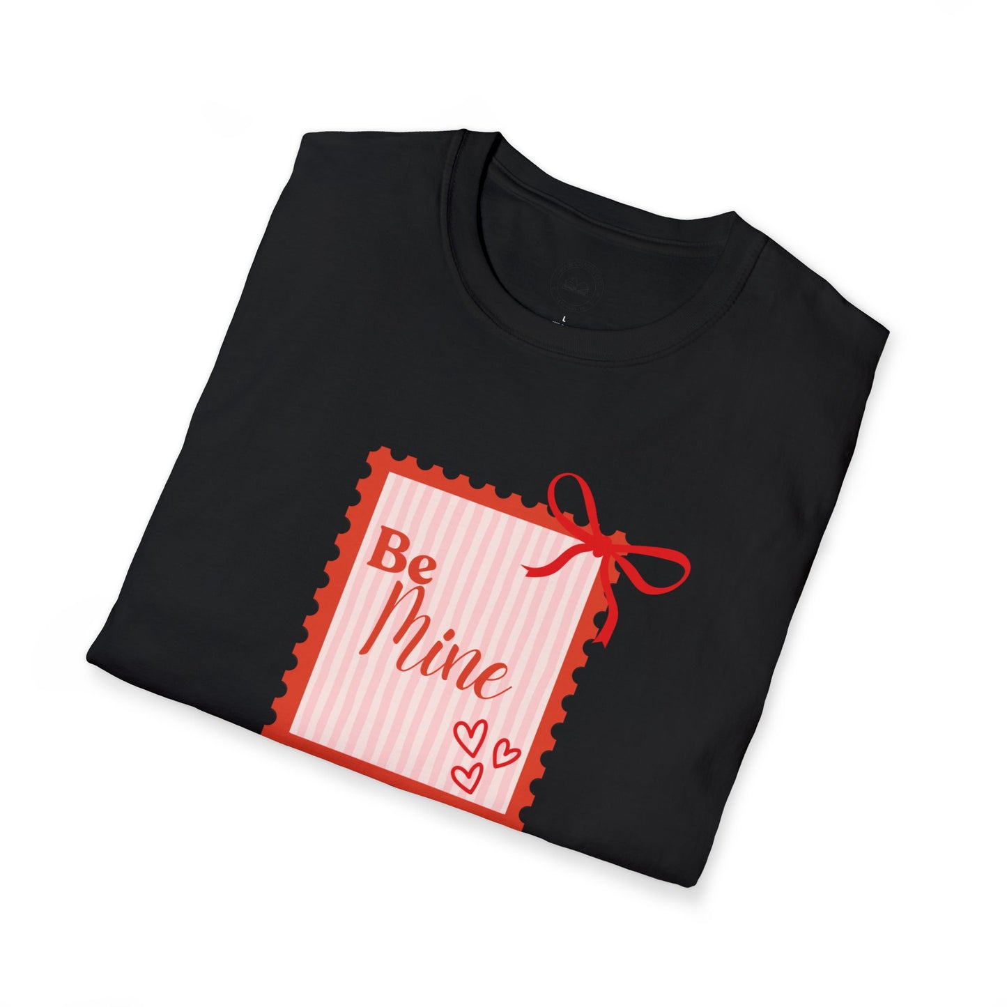 Be Mine Valentine T-Shirt — Cute Stamp Graphic Tee for Couples & Valentine's Day
