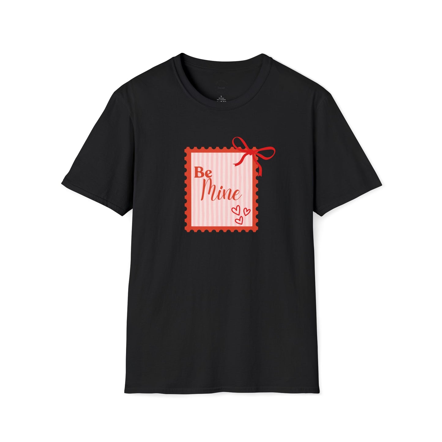 Be Mine Valentine T-Shirt — Cute Stamp Graphic Tee for Couples & Valentine's Day